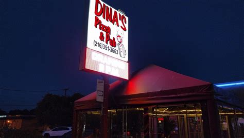 Dina's pizza and pub cleveland - Dina's Pizza & Pub. Claimed. Review. Save. Share. 54 reviews #215 of 853 Restaurants in Cleveland $$ - $$$ American Bar Pizza. 5701 …